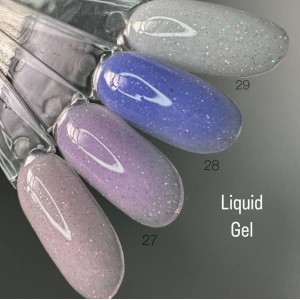 Моделюючий гель Saga Liquid Gel №26 (блідо-рожевий із шиммером) 15 мл. Photo 2